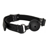 Черный кляп-шарик BALL GAG DIAMOND - Dream Toys - купить с доставкой во Владимире