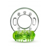 Зеленое эрекционное виброкольцо Arouser Vibrating C-Ring - Blush Novelties - во Владимире купить с доставкой
