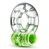 Зеленое эрекционное виброкольцо Arouser Vibrating C-Ring - Blush Novelties - во Владимире купить с доставкой