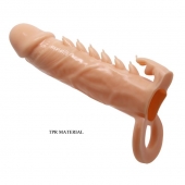 Телесная удлиняющая насадка Penis Sleeve Emmitt - 17 см. - Baile - во Владимире купить с доставкой
