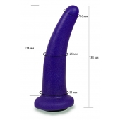 Фиолетовая гладкая изогнутая насадка-плаг - 13,3 см. - LOVETOY (А-Полимер) - купить с доставкой во Владимире