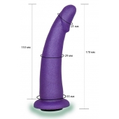 Фиолетовая гладкая изогнутая насадка-плаг - 17 см. - LOVETOY (А-Полимер) - купить с доставкой во Владимире