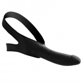 Черный кляп-страпон Masters Mini Face Fuck Strap-On - 14 см. - XR Brands - купить с доставкой во Владимире