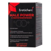 Капсулы для мужчин Erotichard male power с пантогематогеном - 20 капсул (0,370 гр.) - Erotic Hard - купить с доставкой во Владимире