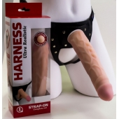 Насадка-фаллос в комплекте с трусиками Harness - 21,6 см. - LOVETOY (А-Полимер) - купить с доставкой во Владимире
