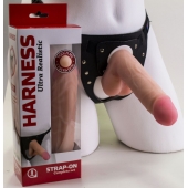 Страпон в подарочной упаковке: трусики с плугом и фаллоимитатор-насадка - 16 см. - LOVETOY (А-Полимер) - купить с доставкой во Владимире