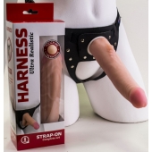 Реалистичный страпон Harness из трусиков и насадки-фаллоса - 18,5 см. - LOVETOY (А-Полимер) - купить с доставкой во Владимире