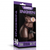 Женский темнокожий страпон Easy Strapon Set 7 Inch - 18 см. - Lovetoy - купить с доставкой во Владимире