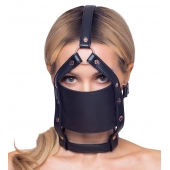 Черный намордник с кляпом-шаром Head Harness With A Gag - Orion - купить с доставкой во Владимире