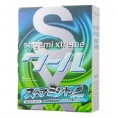 Презервативы Sagami Xtreme Mint с ароматом мяты - 3 шт. - Sagami - купить с доставкой во Владимире