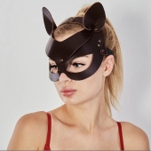 Коричневая кожаная маска  Кошечка - Sitabella - купить с доставкой во Владимире