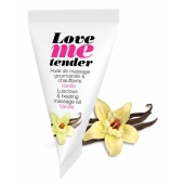 Съедобное согревающее массажное масло Love Me Tender Vanilla с ароматом ванили - 10 мл. - Love to Love - купить с доставкой во Владимире