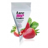 Съедобное согревающее массажное масло Love Me Tender Strawberry с ароматом клубники - 10 мл. - Love to Love - купить с доставкой во Владимире