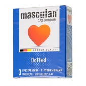 Презервативы с пупырышками Masculan Dotted - 3 шт. - Masculan - купить с доставкой во Владимире