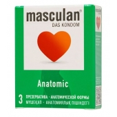 Презервативы анатомической формы Masculan Anatomic - 3 шт. - Masculan - купить с доставкой во Владимире