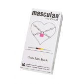 Ультрапрочные презервативы Masculan Ultra Safe Black - 10 шт. - Masculan - купить с доставкой во Владимире