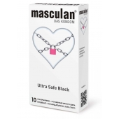 Ультрапрочные презервативы Masculan Ultra Safe Black - 10 шт. - Masculan - купить с доставкой во Владимире