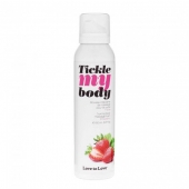 Массажная хрустящая пенка Tickle My Body Strawberry с ароматом клубники - 150 мл. - Love to Love - купить с доставкой во Владимире