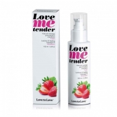Съедобное согревающее массажное масло Love Me Tender Strawberry с ароматом клубники - 100 мл. - Love to Love - купить с доставкой во Владимире
