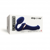 Синий безремневой страпон Multi Orgasm Size S с клиторальной стимуляцией - Strap-on-me - купить с доставкой во Владимире