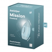 Голубой вакуумный стимулятор клитора Mission Control - Satisfyer