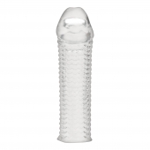 Текстурированная насадка на пенис Clear Textured Penis Enhancing Sleeve Extension - 16,5 см. - BlueLine - во Владимире купить с доставкой
