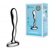 Стальной стимулятор простаты Stainless Steel Prostate Plug - 11,5 см. - b-Vibe - во Владимире купить с доставкой