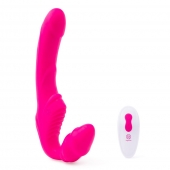 Розовый безремневой страпон на радиоуправлении Strapless Together - 22 см. - Together Toy - купить с доставкой во Владимире