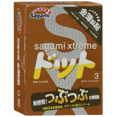 Презервативы Sagami Xtreme FEEL UP с точечной текстурой и линиями прилегания - 3 шт. - Sagami - купить с доставкой во Владимире