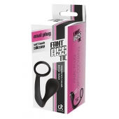 Черное эрекционное кольцо с анальной пробкой Anal Plug With Cockring - Dream Toys - во Владимире купить с доставкой