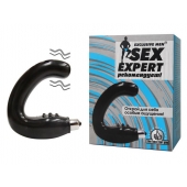 Чёрный массажёр простаты серии Sex Expert - Sex Expert - во Владимире купить с доставкой