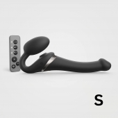 Черный безремневой страпон Multi Orgasm Size S с клиторальной стимуляцией - Strap-on-me - купить с доставкой во Владимире