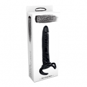 Чёрная насадка-фаллос для двойного проникновения INFLATABLE DILDO SLIM DONG  - 13,5 см. - Toyz4lovers - во Владимире купить с доставкой