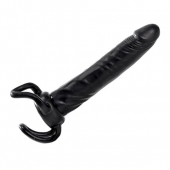 Чёрная насадка-фаллос для двойного проникновения INFLATABLE DILDO SLIM DONG  - 13,5 см. - Toyz4lovers - во Владимире купить с доставкой
