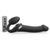Черный безремневой страпон Multi Orgasm Size L с клиторальной стимуляцией - Strap-on-me - купить с доставкой во Владимире