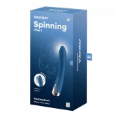 Синий вибратор-ротатор Spinning Vibe 1 - 18 см. - Satisfyer купить во Владимире с доставкой в Orgasmix.ru Синий вибратор-ротатор Spinning Vibe 1 - 18 см. - Satisfyer