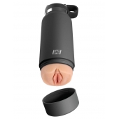 Серый мастурбатор в виде бутылки F*ck Flask - Pipedream - во Владимире купить с доставкой