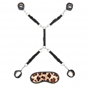 Леопардовая фиксация на матрас для рук и ног Classic Bedspreader - Lux Fetish - купить с доставкой во Владимире
