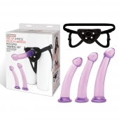 Тренировочный набор с тремя насадками Pegging Training Set - Lux Fetish - купить с доставкой во Владимире