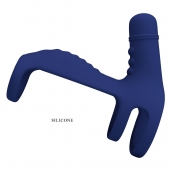Синяя вибронасадка на пенис Vibrating Penis Sling - Baile - во Владимире купить с доставкой