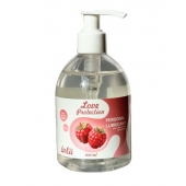 Лубрикант на водной основе Love Protection Raspberry с ароматом малины - 300 мл. - Lola Games - купить с доставкой во Владимире