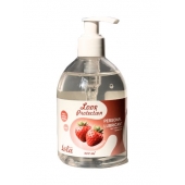 Лубрикант на водной снове Love Protection Strawberry с ароматом клубники - 300 мл. - Lola Games - купить с доставкой во Владимире