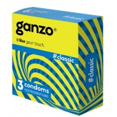 Классические презервативы с обильной смазкой Ganzo Classic - 3 шт. - Ganzo - купить с доставкой во Владимире