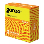 Ароматизированные презервативы Ganzo Juice - 3 шт. - Ganzo - купить с доставкой во Владимире