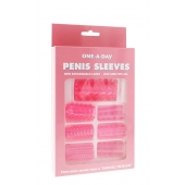 Набор из 7 розовых насадок на пенис ONE-A-DAY PENIS SLEEVES PINK - Seven Creations - во Владимире купить с доставкой