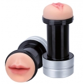 Двусторонний мастурбатор REALSTUFF 2 IN 1 HUMMER MOUTH   VAGINA - ротик и вагина - Dream Toys - во Владимире купить с доставкой