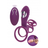 Фиолетовая эрекционная вибронасадка Halo Halo C-Ring Sleeve - Toy Joy - во Владимире купить с доставкой