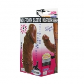 Коричневая насадка на пенис Wolftooth Sleeve - 13 см. - Baile - во Владимире купить с доставкой