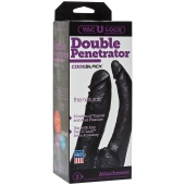 Черная насадка-фаллоимитатор для двойной стимуляции Double Penetrator - 16 см. - Doc Johnson - купить с доставкой во Владимире