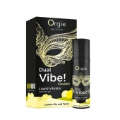 Съедобный жидкий вибратор Dual Vibe! со вкусом лимонного джина с тоником - 15 мл. - ORGIE - купить с доставкой во Владимире